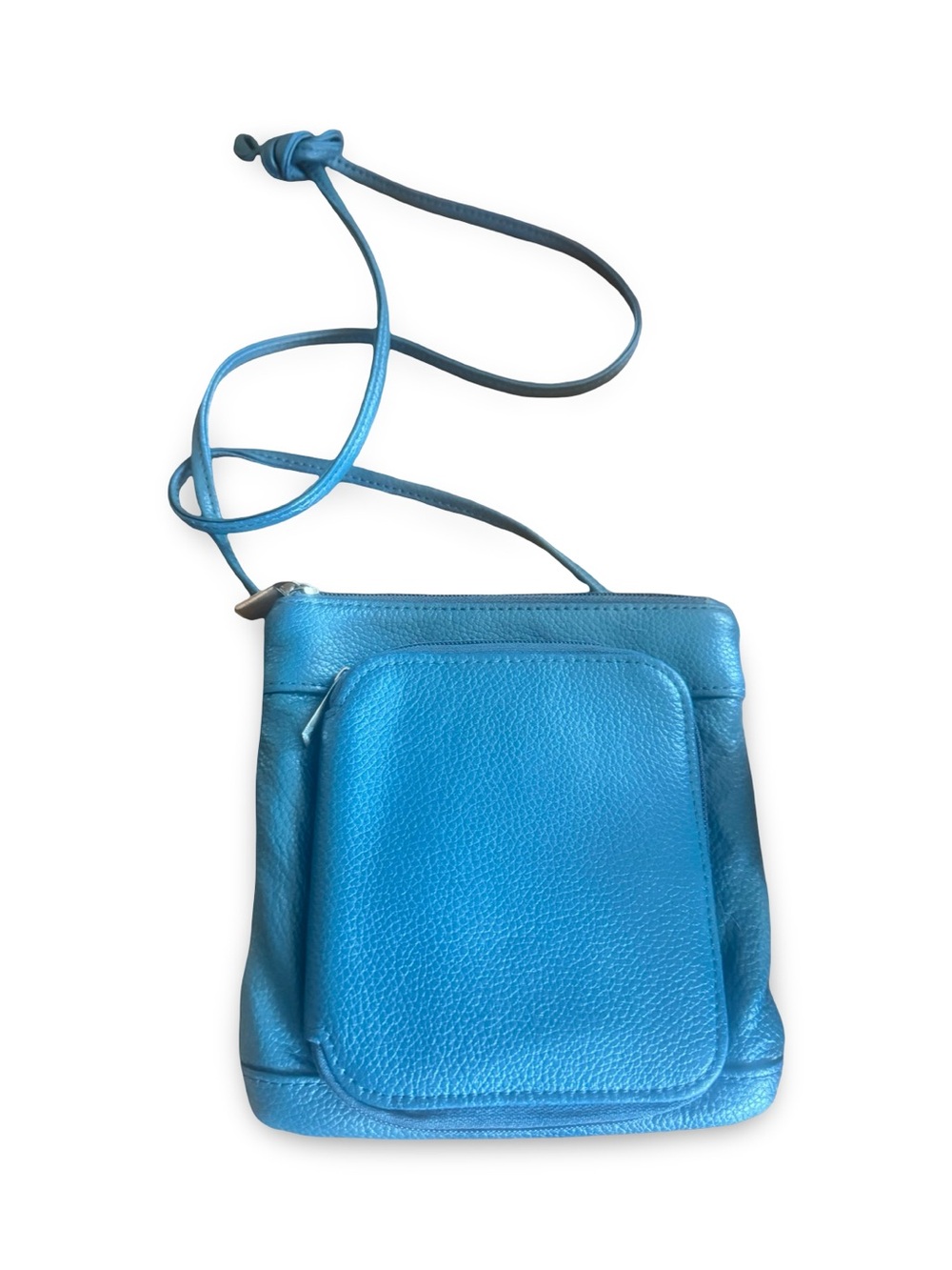 Blue Leather Crossbody Bag travel bag
